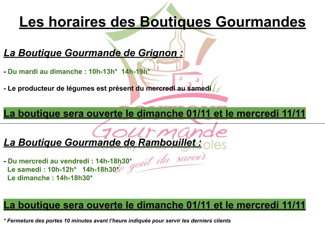 Horaires 